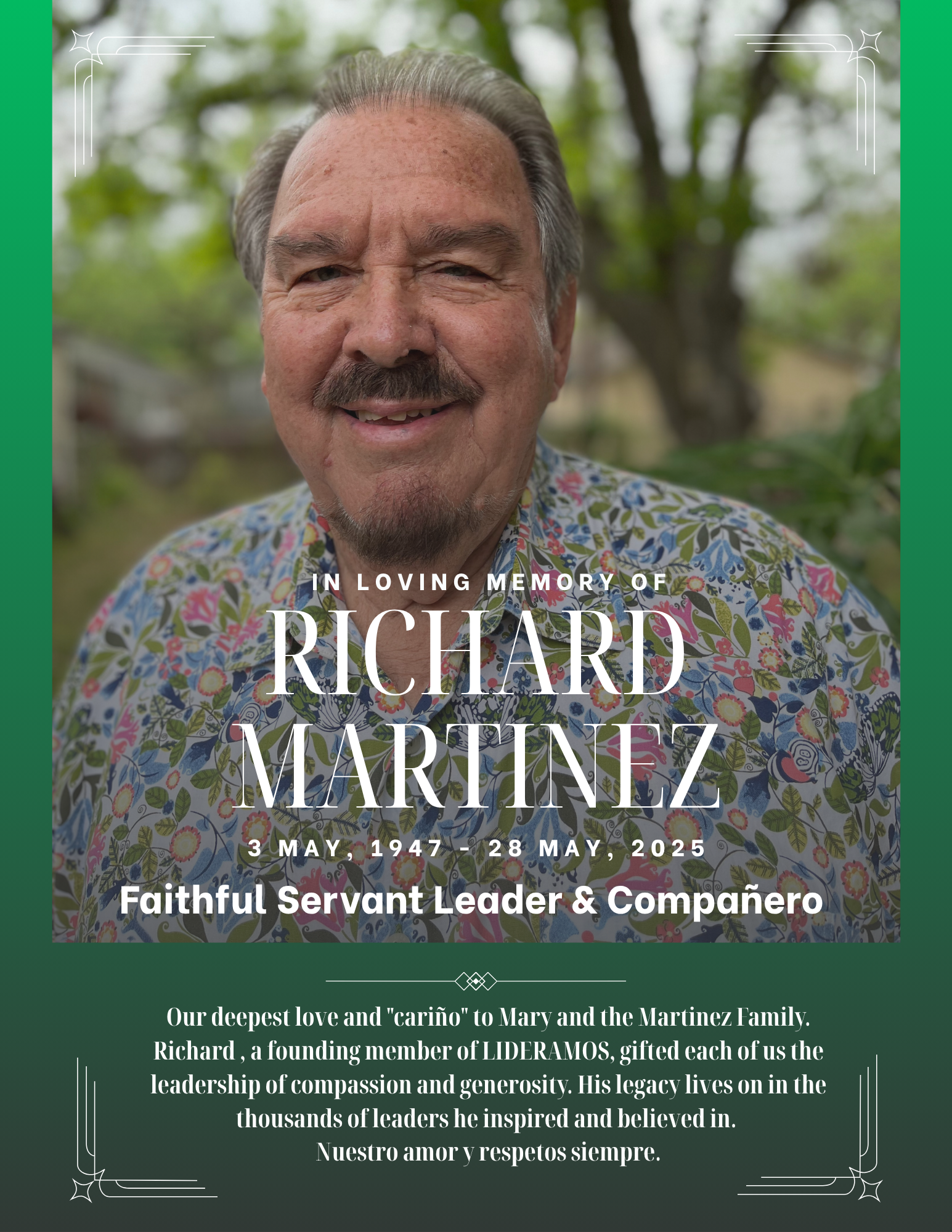 In Memory and Love Ricard Martinez